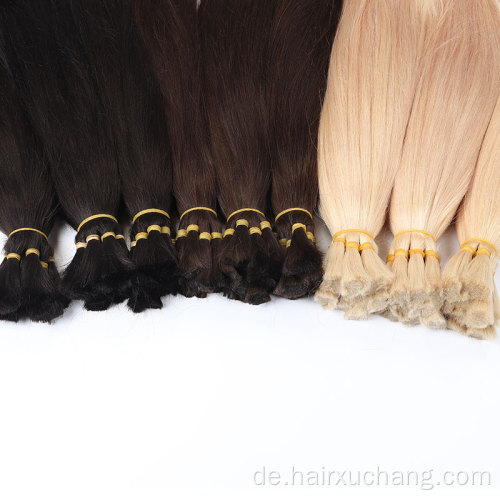Großhandel Nagelhaut ausgerichtet 100% menschliches Haarverkäufer Massen -Raw Jungfrau unverarbeitete indische Bulk Rohhaarhändler für Frauen